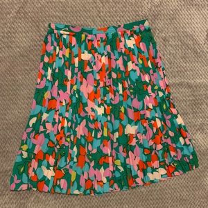 J Crew confetti floral pleated skirt Size 14